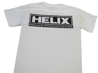 Picture of HELIX T-SHIRT WHITE WITH BLACK LOGO FRONT/BACK, MED