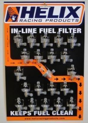 Picture of Fuel Filter - 90 Degree, Small Diameter, Conical - 1/4" (6 mm) - Card of 21