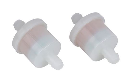 Picture of Fuel Filter - Round, Translucent White with Pleated Paper Filter Element - 5/16" (8 mm) ID